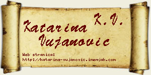 Katarina Vujanović vizit kartica